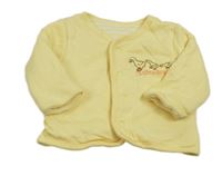 Žlutý zateplený kabátek s kachničkami Mothercare