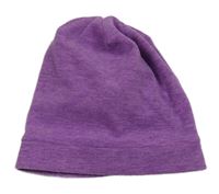 Fialová melírovaná fleecová šmoulí čepice PUSBLU
