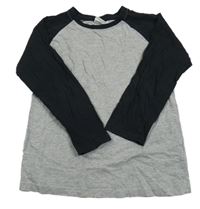 Šedo-černé melírované triko LamaLoli