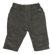 Tmavošedé manšestráky s medvídkem C&A