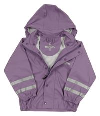 Fialová nepromokavá bunda s odepínací kapucí NANOK