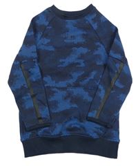 Tmavomodro-modrá army mikina s kapsou George