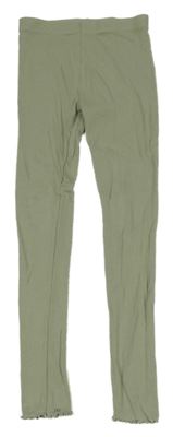 Světlekhaki žebrované legíny George