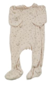 Světlerůžový smaetový overal s Bambim a Thumperem a srdíčky H&M