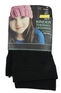 Nové - černé thermo punčochové legíny 
