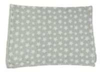Světlešedá plyšová deka s bílými hvězdičkami Baby Blanket