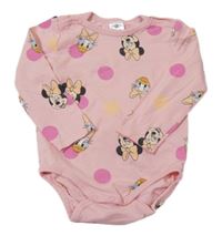 Růžové puntíkaté body s Minnie a Daisy Disney