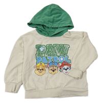 Smetanovo-tmavozelená mikina s PAW PATROL a kapucí H&M