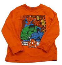 Oranžové triko s Avengers Marvel