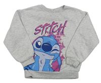 Světlešedá melírovaná mikina se Stitchem Primark