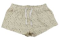 Smetanové puntíkaté bavlněné kraťasy Primark