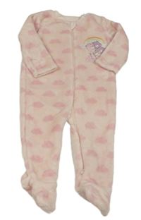 Růžový chlupatý overal s medvědy - Care Bears zn. Nutmeg