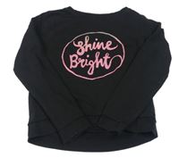 Černá mikina s nápisem H&M