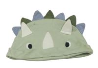 Světlezelená bavlněná čepice s ostny - dinosaurus Tu
