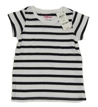 Nové - Bílo-černé pruhované tričko