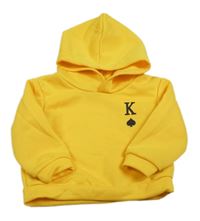 Hořčicová mikina s písmenem a kapucí Shein