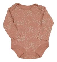 Starorůžové puntíkaté body s listy Tu