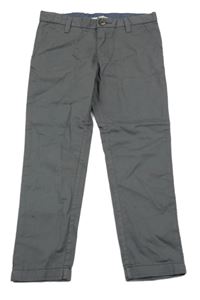 Tmavošedé plátěné kalhoty H&M