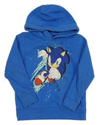 Modrá mikina se Sonicem a kapucí Next