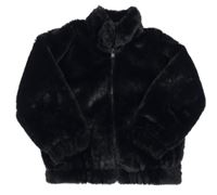 Černá kožešinová podšitá bunda F&F