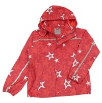 Červená nepromokavá bunda s hvězdami a kapucí Name it