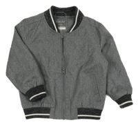 Tmavošedý melírovaný šusťákový jarní bomber Primark