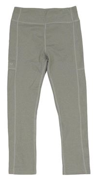 Šedé melírované sportovní legíny