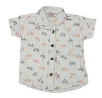 Bílá košile s bicykly