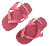 Tmavorůžovo-neonově růžové žabky Havaianas vel. 25/26