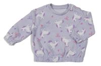 Lila mikina s jednorožci Primark