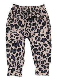 Světlerůžovo-tmavomodré leopardí lehké tepláky 