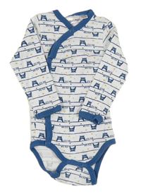 Bílo-modré pruhované body s medvědy Impidimpi