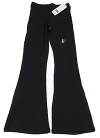 Černé žebrované flare legíny F&F