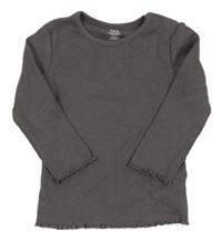 Tmavošedé žebrované triko F&F