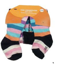 Nové - černo-barevné pruhované punčocháče Lindex