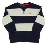 Bílo-tmavomodrá pruhovaná mikina Joules