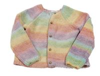 Barevný pruhovaný propínací svetr Next