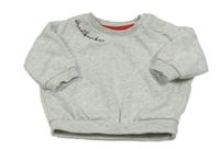 Šedá melírovaná mikina s nápisem Matalan