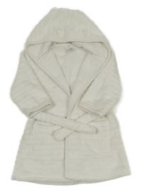 Bílý plyšový župan s kapucí C&A