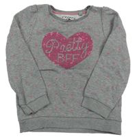 Šedá vzorovaná mikina se srdcem C&A