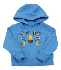 Modrá mikina s tygrem a kapucí Lily & Dan