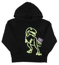 Černá mikina s dinem a kapucí Primark