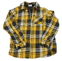 Žluto-černá kostkovaná košile Yigga