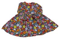 Tmavomodro-barevné květované šaty Debenhams