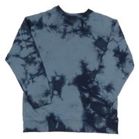 Modro-tmavomodrá batikovaná mikina Next