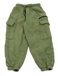 Khaki tepláky s kapsami Next