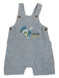 Bílo-modré pruhované laclové kraťasy s Donaldem Primark