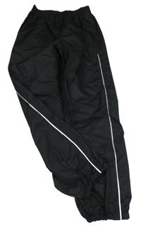 Černé šusťákové nepromokavé kalhoty 