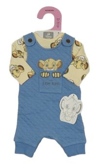 Nové - 2 set - modré laclové tepláky s Lvím králem + smetanové body Primark