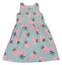 Světlemodré šaty s jahodami H&M